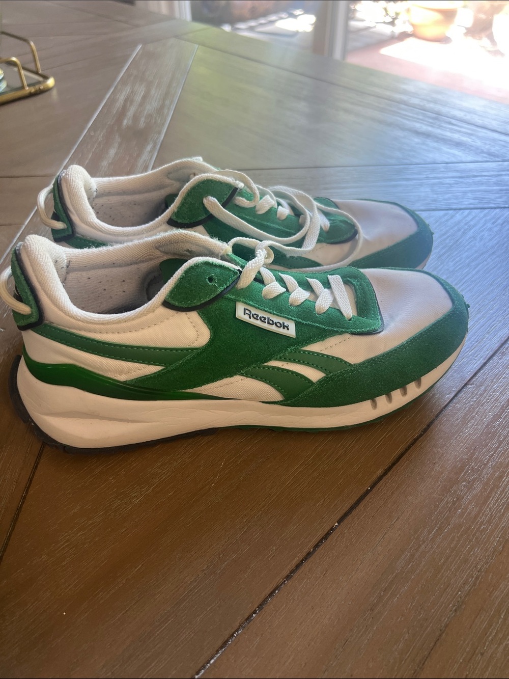 Reebok womens Green & White Athletic Sneakers